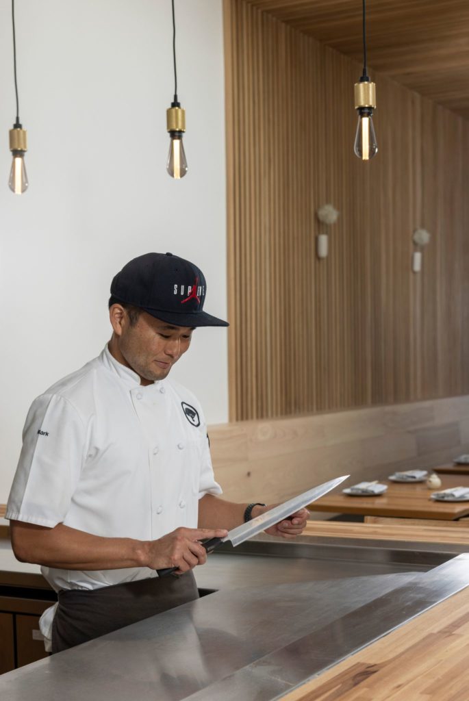 reflective omakase chef at LA's Brother Sushi