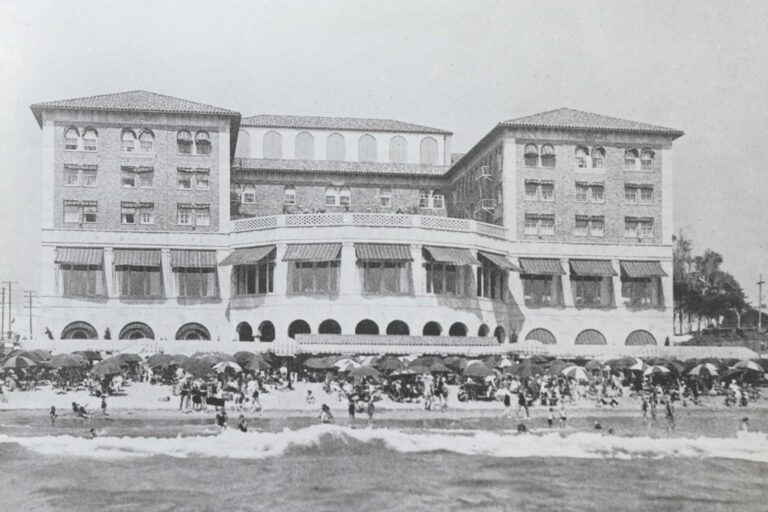 Beachgoers at Club Casa del Mar, undated.