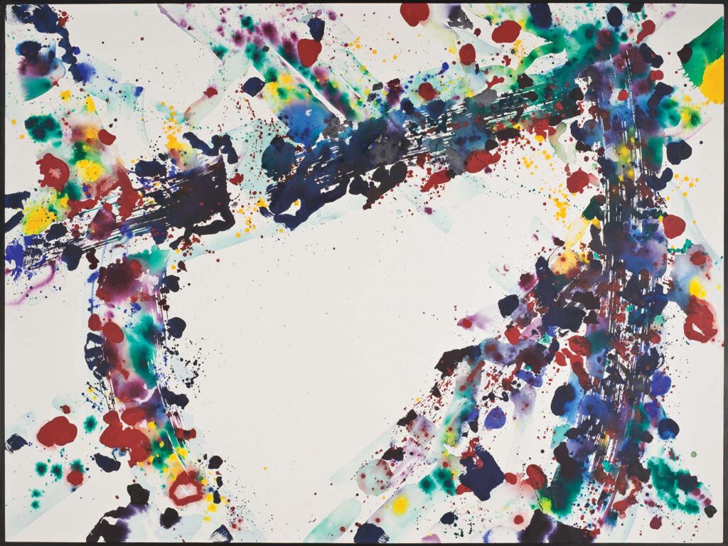 Sam Francis, I Am an Arbor for her Thoughts, 1973, Los Angeles County Museum of Art, gift of Marcella Scott Krisel, © 2023 Sam Francis Foundation, California/Artists Rights Society (ARS), New York, photo © Museum Associates/LACMA